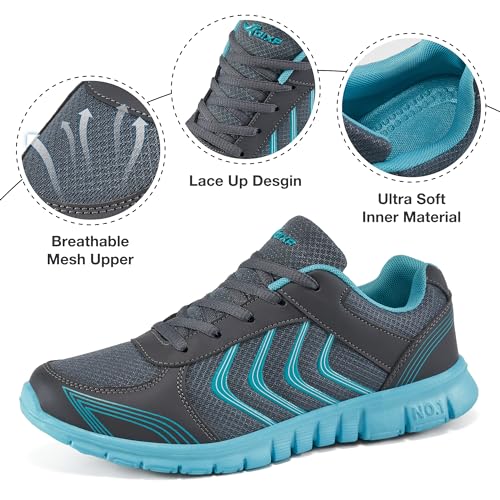 DUOYANGJIASHA Womens Sneakers Walking Shoes Comfortable Non Slip Tennis Shoes Breathable Lightweight Footwear for Casual Work