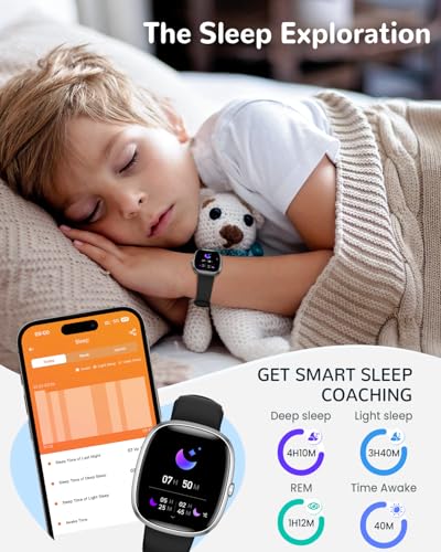 Smart Watch for Kids Girls Gift: No APP No Phone Needed Watch with Heart Rate Sleep Monitor Pedometer, Music Player, Alarm...