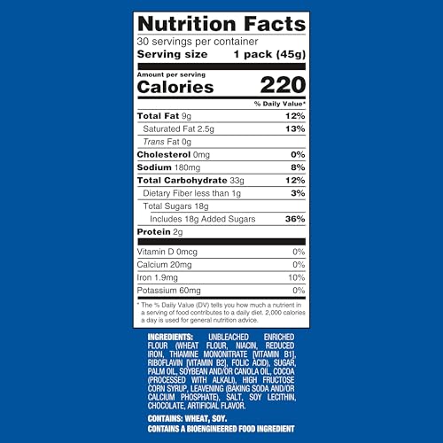 OREO Chocolate Sandwich Cookies, 30 Snack Packs (4 Cookies Per Pack)