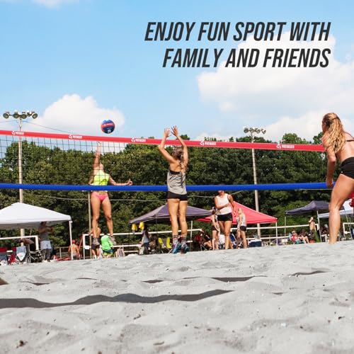 Patiassy Heavy Duty Professional Volleyball Net Set for Backyard & Beach, 32-Ply Reinforced Net with Steel Anti-Sag Winch,...