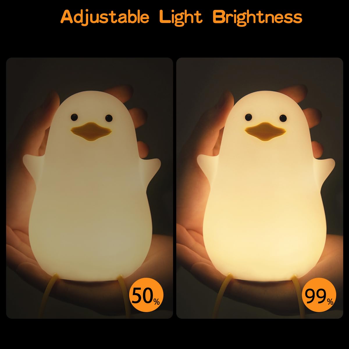 LEDHOLYT Kids Night Light - Silicone Seagull Lamp for Nursery, Baby & Toddler, Cute Bedroom Decor, Gift for Boys & Girls