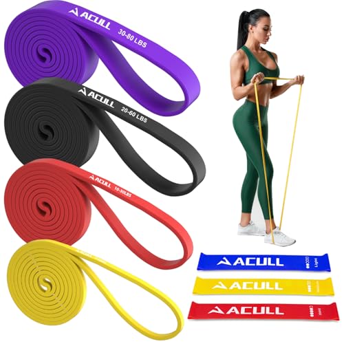 Acull Resistance Bands for Working Out, Pull Up Assistance Bands, Exercise Workout Bands Set for Men Women, Stretch Bands ...