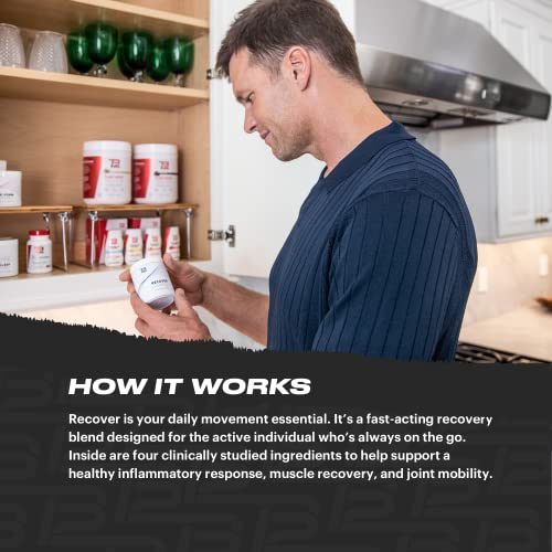 TB12 Recover - Premium Natural Recovery Supplement with Tart Cherry, Egg Membrane, Curcumin, and Boswellia to Support Musc...