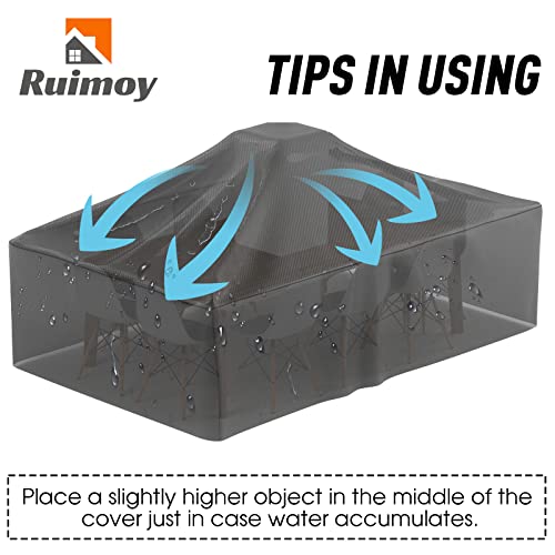 Ruimoy Patio Furniture Covers, Outdoor Furniture Cover Waterproof, General Purpose, Outside Table and Chair Covers, Heavy ...