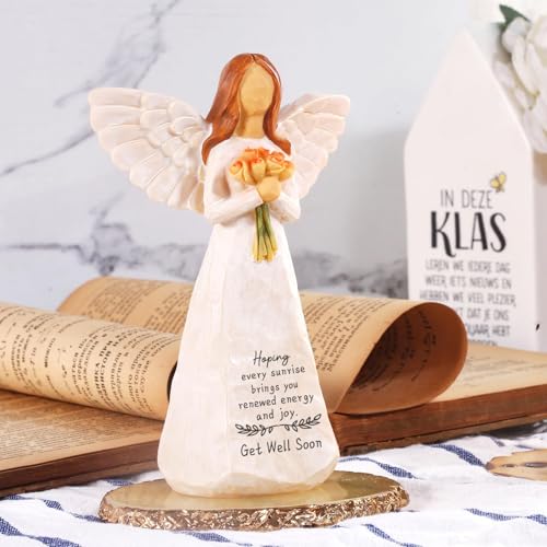 Kohehe Get Well Gifts for Women,5.5'' Get Well Soon Angel Figurine,Unique Encouragement Gifts for New Mom,Grandma,Sister a...