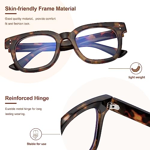 Madison Avenue Women Blue Light Glasses,Oversize Blue Light Blocker for Women, Anti Eyestrain & UV Protection Computer Eye...