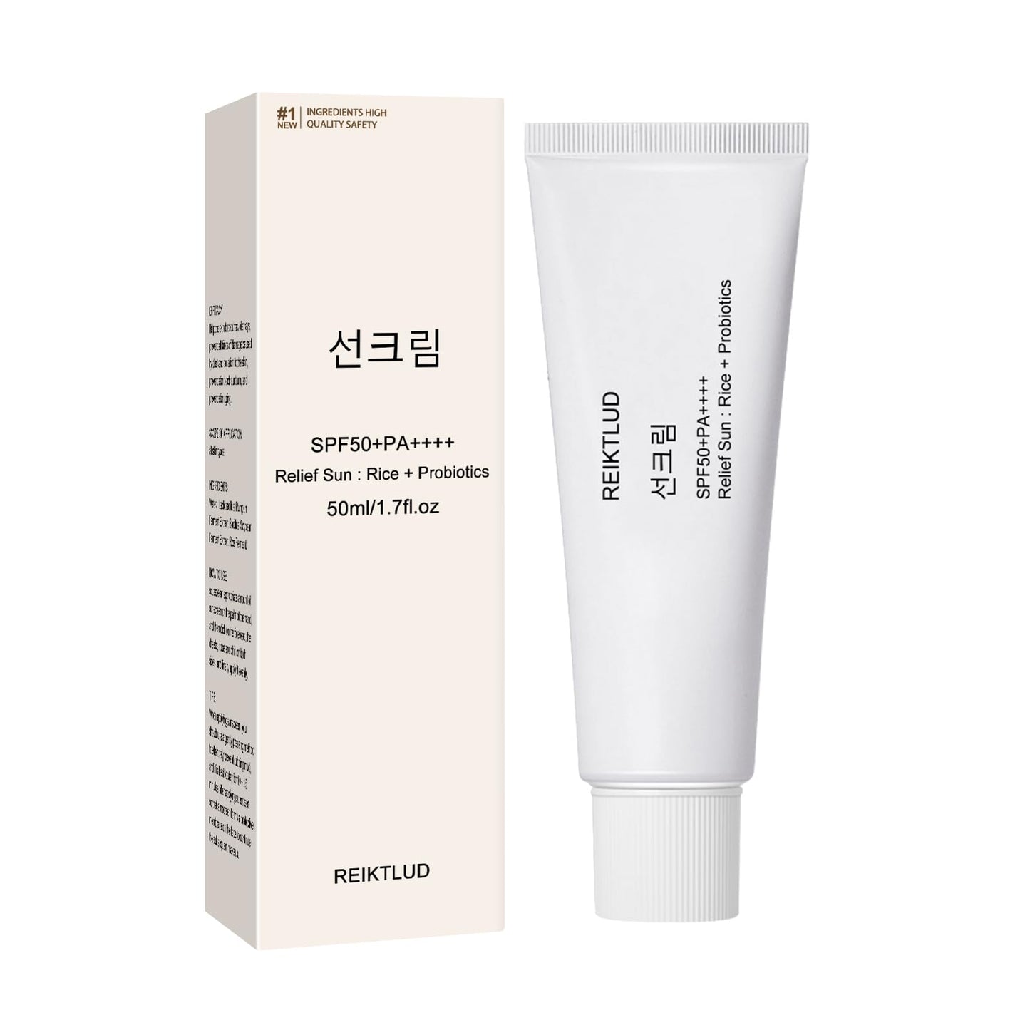 Relief Sun Rice + Probiotics SPF50+ PA++++,Facial Sunscreen,Sunscreen Skin care 50ml (1.69 fl.oz),Nourishing Skin,Facial Moistur