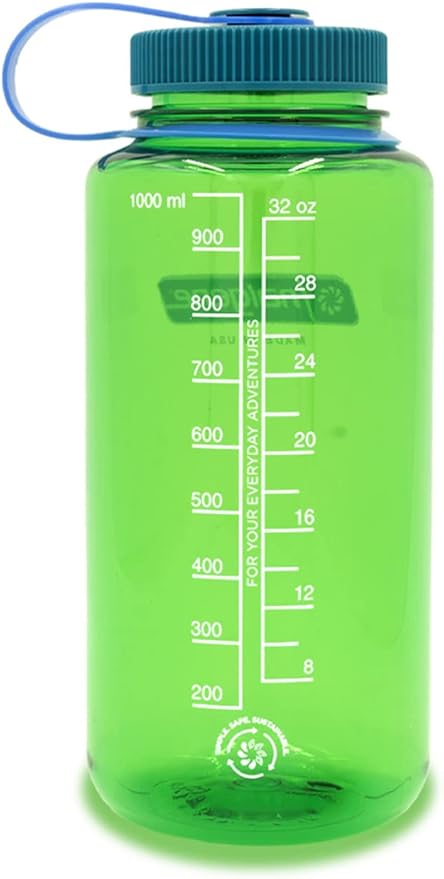 Nalgene Sustain Tritan BPA-Free Water Bottle Made with Material Derived from 50% Plastic Waste, 32 OZ, Wide Mouth