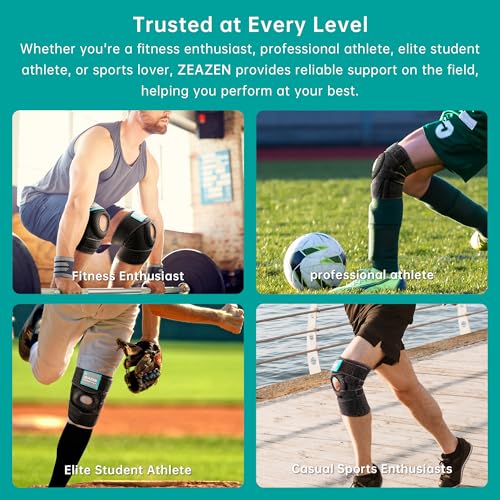 ZEAZEN Knee Brace for Men & Women – Adjustable Compression Support, Patella Tendon Stabilizer, Pain Relief for Arthritis, ...