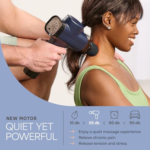 LifePro Sonic Massage Gun Deep Tissue – Quiet Handheld Percussion Massager for Athletes, Pain Relief & Recovery – 8 Heads,...