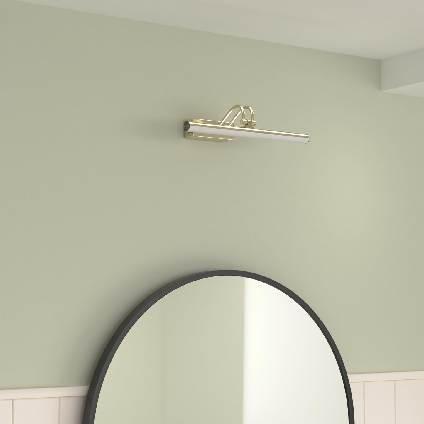 Raifoolly Picture Light - 13In Battery Operated Art Light, Dimmable With Timer, Antique Brass, Model Rf00289