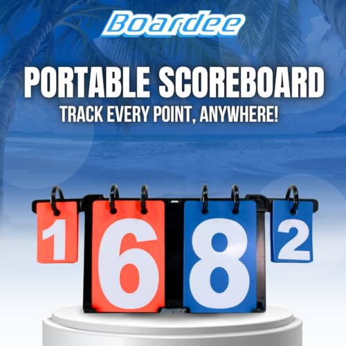 Boardee Portable Scoreboard – Wearable Attachable Tabletop Score Keeper for Volleyball, Beach Volleyball, Cornhole, Tenni...