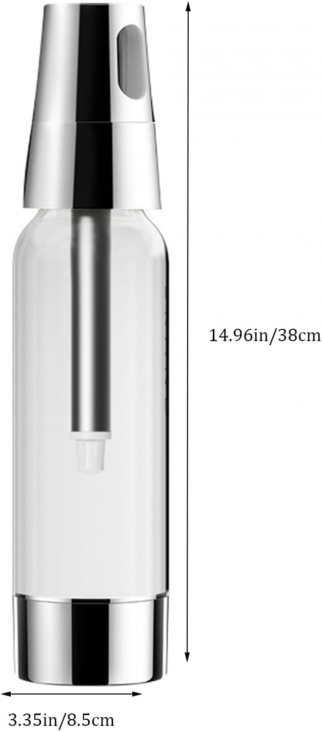 1L Portable Soda Siphon, Carbonated Water Machine Stainless Steel Sparkling Water Maker Machine for Home, Bar, Club, Kitchen, Use 8g CO2 Cartridges (Not Included)
