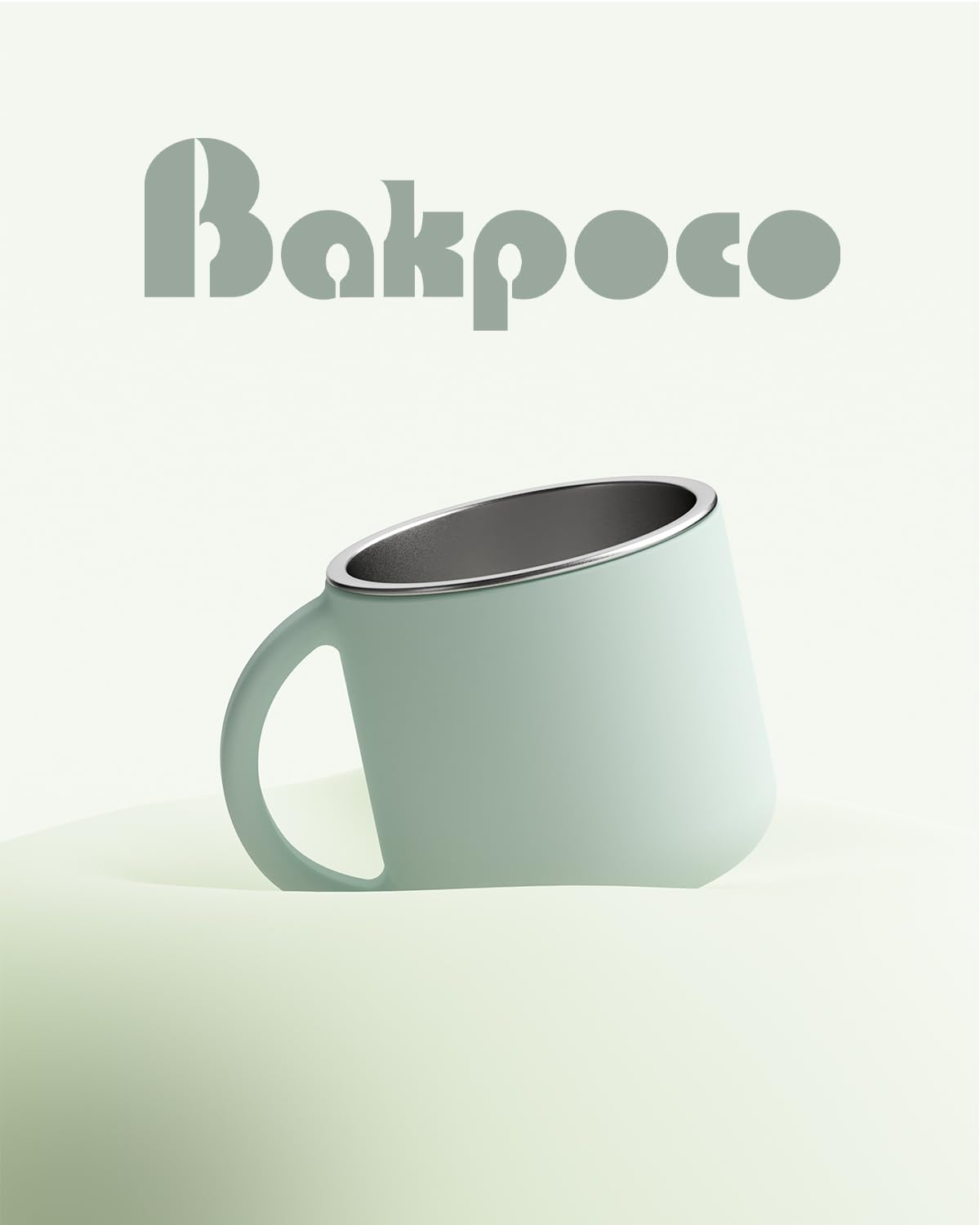 Bakpoco 2-IN-1 Open Toddler Cups, Stainless Steel Baby Cup + Silicone Training Cup for Toddlers Kids Babys, No Plastic | No Soap Smell | Shock-Proof Feeding Essentials, 2-Pack Blue/Sage