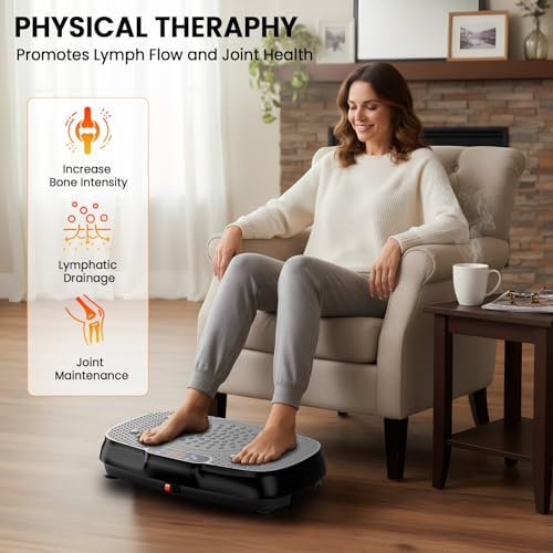 Vibration Plate Exercise Machine: TISSCARE Vibrating Plates for Weight Loss and Lymphatic Drainage, 400lbs Shake Plate Who...