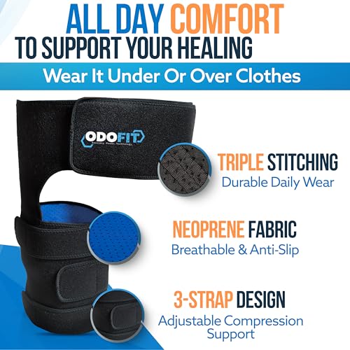 5 in 1 Hip Brace for Women Men Sciatica Pain Relief Devices - Adjustable Groin, Hip Flexor Compression Wrap for Comfortabl...