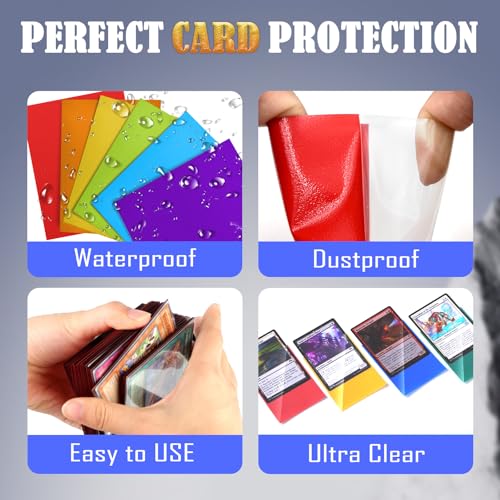 Toyopeny 600 and 12 Matte Card Sleeves - 6 Colors Premium Card Protectors for TCG, Sports Cards, Magic & Collectibles Aci...