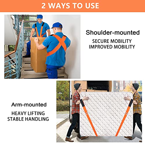Moving Straps Lifting（Padded） one Person 2-Person Lifting and Moving System Appliance,for Harness Moving Mattress Couch Fu...