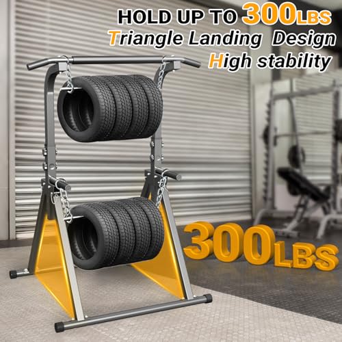 YYJO Foldable Pull Up Bar Free Standing Multi-function Power Tower Dip Bar Home Gym Strength Training Equipment 300 LBS We...