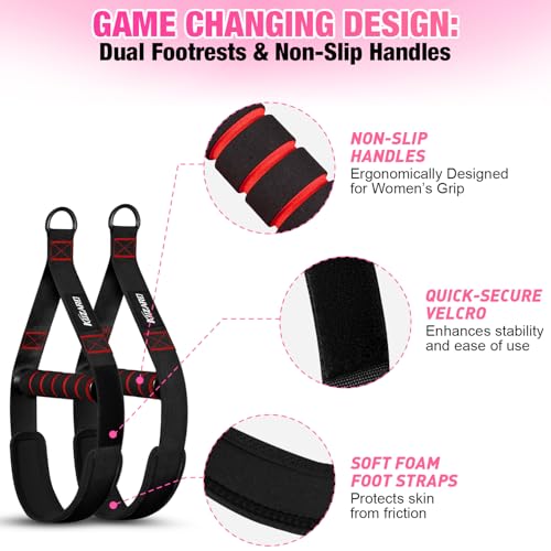 Pull Up Assistance Bands for Women, Heavy Duty Resistance Bands with Handles, Exercise Band with Door Anchor, Workout Band...