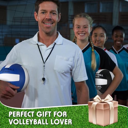 Junkin 6 Pack Volleyballs Official Size 5 Waterproof Soft Volleyball with Pump and Net Bag Outdoor Indoor Beach Gym Traini...