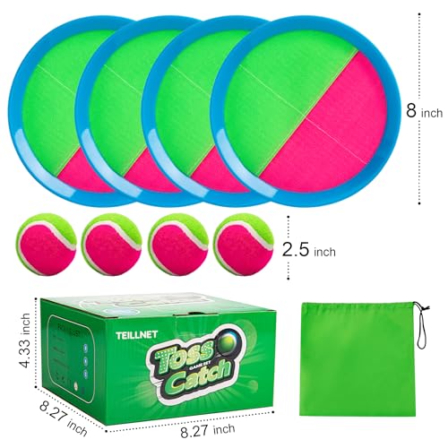 Toss and Catch Ball Set Upgraded - Kids Toys Beach Toys Baseball Games - Sturdy & Water-Resistant Great for Outdoor Pool Y...