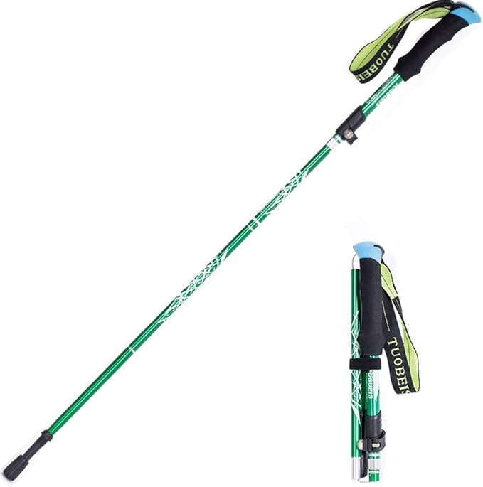 Kelendle Collapsible Trekking Pole Aluminum Ultralight Travel Trekking Hiking Pole for Men and Women