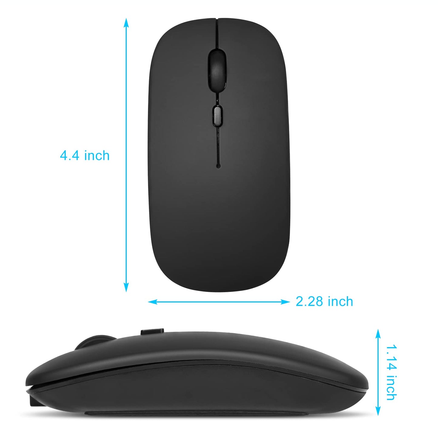 Urbanx 2.4Ghz & Bluetooth Mouse, Rechargeable Wireless Mouse For Samsung Galaxy Tab S6 Lite Bluetooth Wireless Mouse For Laptop/