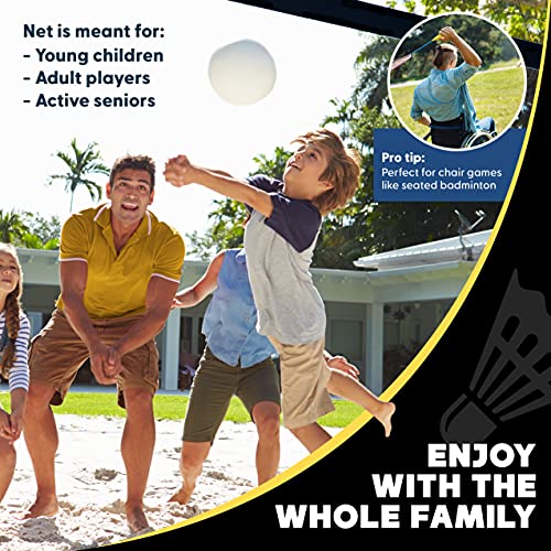 Boulder Portable Badminton Pickleball Net - Foldable/Extendable Poles for Multiple Sports Heights (UP to 5 ft) - Ideal for...