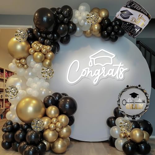 Congrats Grad Neon Sign Congrats Neon Lights Signs for Backdrop Graduation Party Wall Decor Dimmable Congratulations Neon ...
