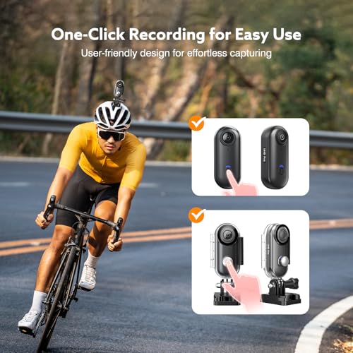Losfom Z10 4K Action Camera, 256GB Wearable Sports Camera with Waterproof Case, Magnetic Clip, and Quick-Mount Accessorie...