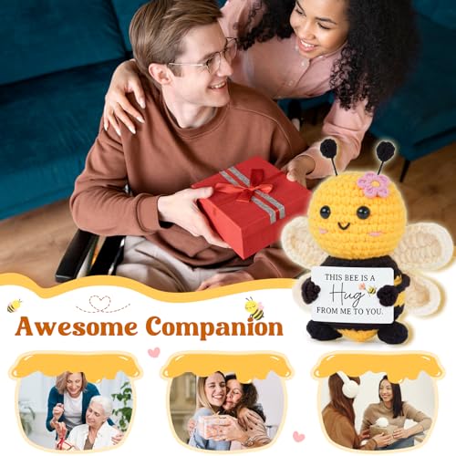 HeyPieces Get Well Soon Gifts for Women Men After Surgery, Positive Collectible Bee Gifts with Inspirational Card, Feel Be...