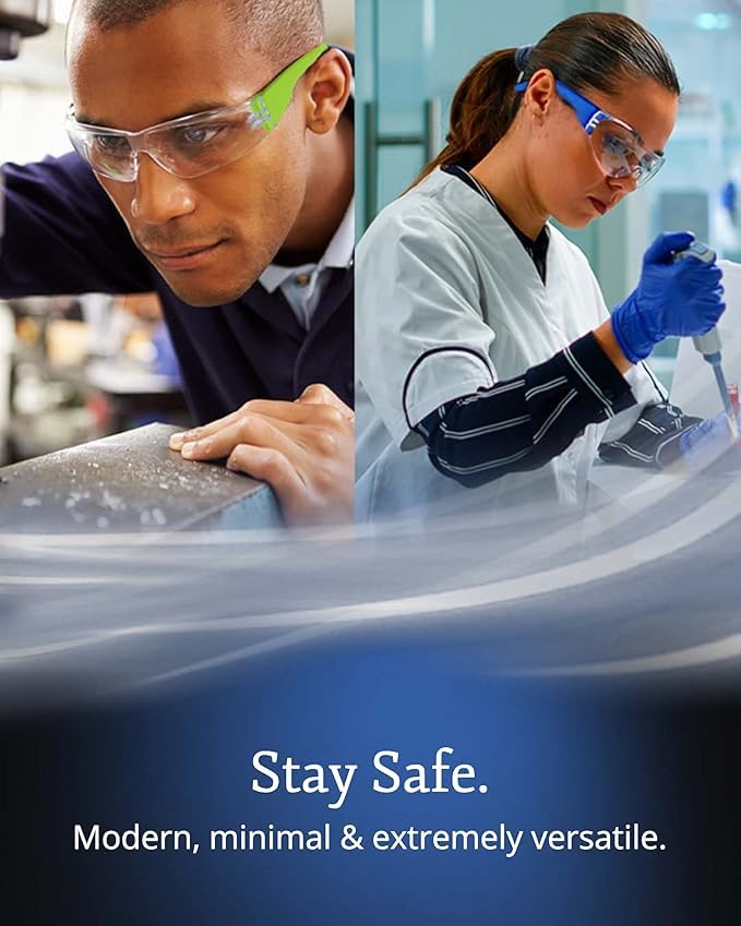 Aqulius 24 Bulk Safety Glasses for Men & Women - ANSI Z78.1 Certified - Scratch/Impact Resistant Crystal Clear Eye Protect...