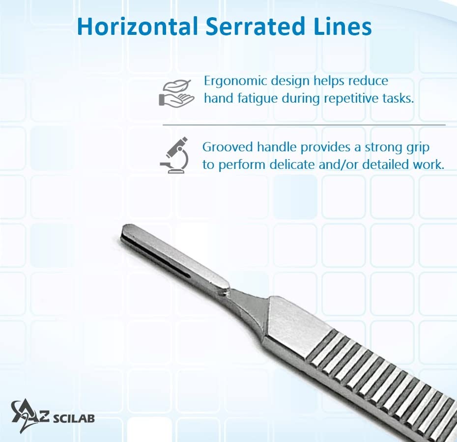 Premium Quality Scalpel Handle #3, Stainless Steel (Fits Size 9-16 Scalpel Blades)