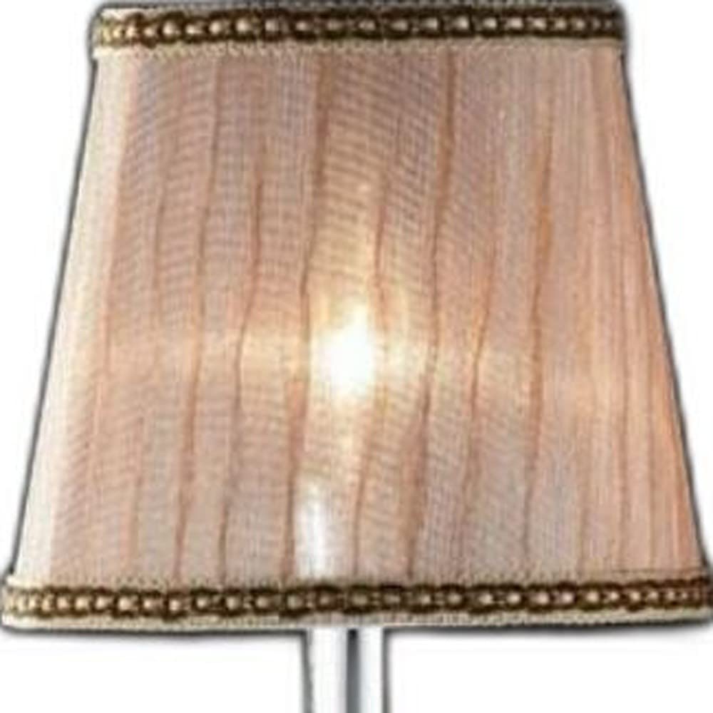 HomeRoots Wall Sconce - Silver and Pink Faux Crystal Dual Light, Glass Material