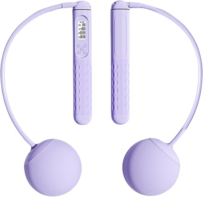 ANGESHA Digital Counting Cordless Jump Rope Weighted Skipping Rope Exercise Rope with Antislip Handle For Fitness Enthusiasts