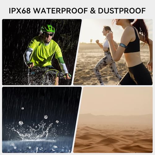 XOSS BBP Heart Rate Monitor Armband with Bluetooth5.0 & ANT+, IPX68 Waterproof & Rechargeable 60Hour Battery Life Monitor ...