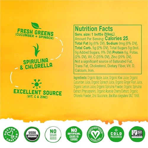 Vive Organic Detox + Immunity Kiwi Apple Wellness Shot, 2 fl oz Bottle