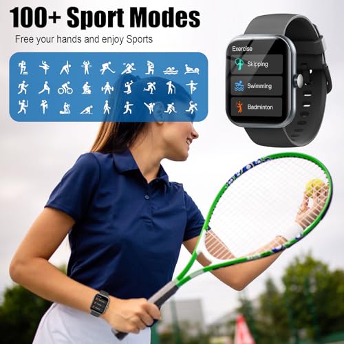 Smart Watch for Men Women, 1.96" HD Fitness Tracker Running Watch (Answer/Make Call), IP68 Waterproof,Pedometer, Sleep/Ste...
