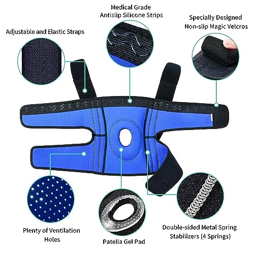 ABYON Knee Brace for Men and Women for Meniscus Tear, ACL, Arthritis. Knee Support with Dual Side Stabilizers & Crossed Co...