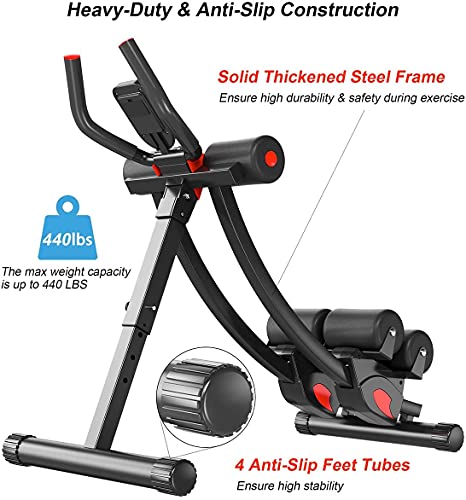 WINBOX Ab Machine Multi-Functional Exercise Equipment for Home Gym, Height Adjustable Abs Workout Equipment