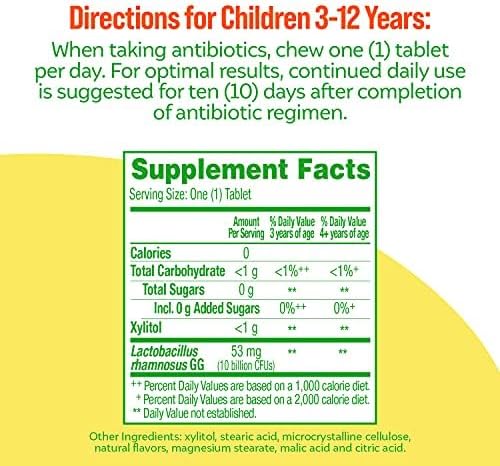 Culturelle Probiotics Ultimate Balance Probiotic for Antibiotics Ages 3+,20 Count,Orange,Probiotic for Kids Helps Restore Good Bacteria Lost During Antibiotic Use & Supports A Healthy Immune System