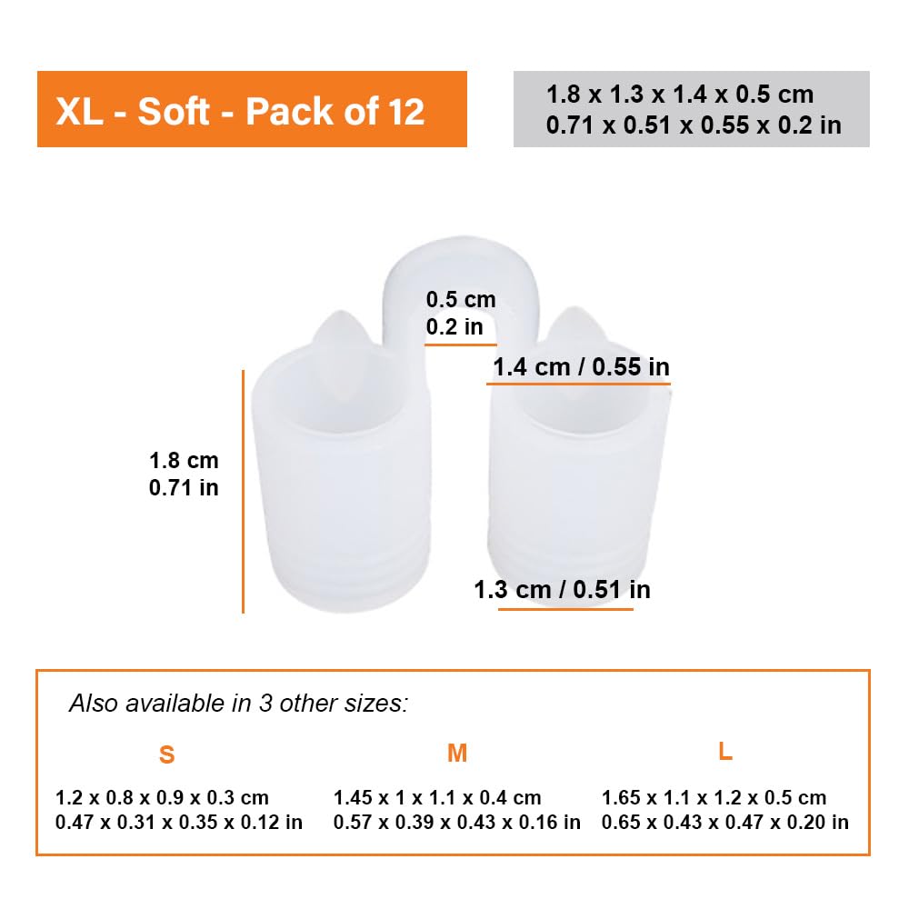 Nose Vent Sinus Relief Dilator (Pack of 12 XL Size) Soft Vents - A Simple Solution for Nasal Snorers - Reusable Snoring Device to enjoy a peaceful night's sleep - by Mobi Lock