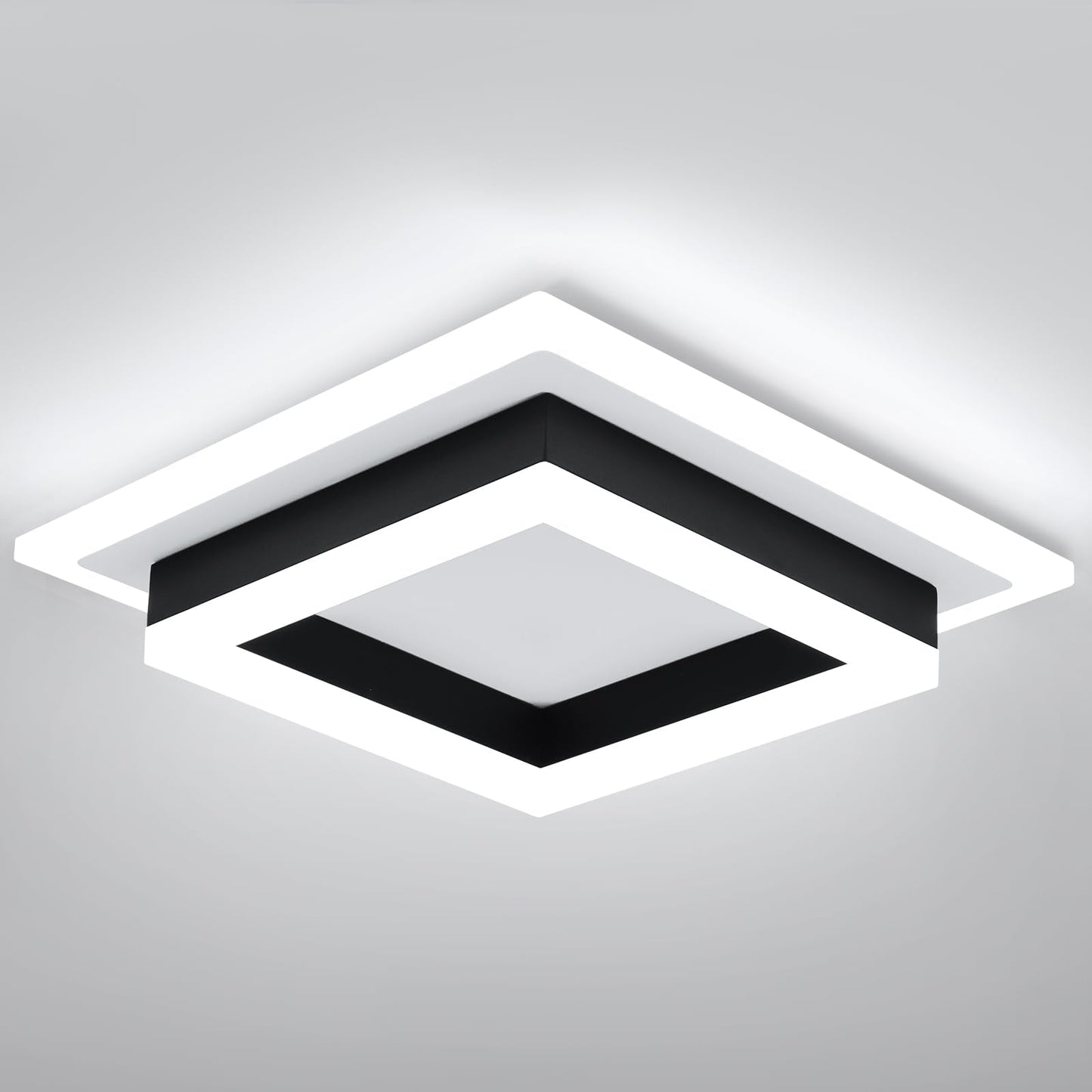 Eidisuny 32W Modern Led Ceiling Light  Small Flush Mount Light Fixture  6500K Cold White Ceiling Lamp  Square Hallway Lighting Fixtures For Living Room Bedroom Bathroom Kitchen (White  Cold White)