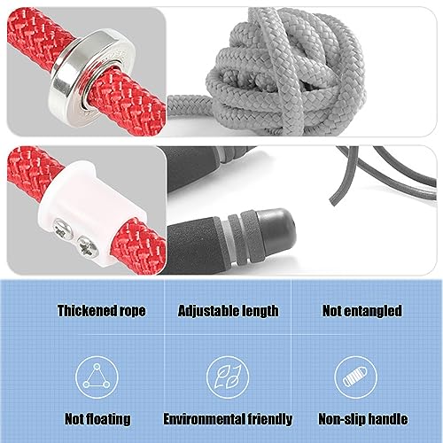16 FT Long Jump Rope for Kids Adults,Double Dutch Jump Rope,Adjustable Skipping Ropes with High-strength Nylon Braided Rop...