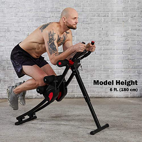 ZELUS Ab Machine for Home Gym, Core Strength Training Equipment for Home Fitness, Ab Crunch Coaster with 4 Intensities and...