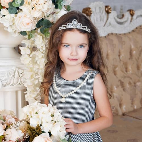 inSowni 8 Pieces Silver Metal Glitter Waterdrop Rhinestone Princess Crown Headbands Tiaras Wedding Birthday Party Prom Hea...