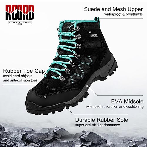 R CORD Hiking Boots Women Waterproof Womens Hiking Boots for Outdoor Trekking Camping Trail Outdoor Hiking Shoes for Women