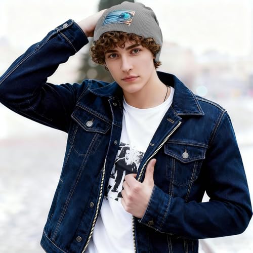 Ocean Sea Wave Print Lightweight Waffle Pullover Hat Men Women Winter Headwear Outdoor Camping Travel