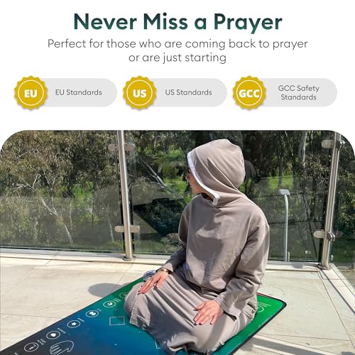 My Salah Mat for Adults - Smart Interactive Prayer Mat for Adults & Reverts Learning Surahs, Salah, Duas, & More - Muslim ...